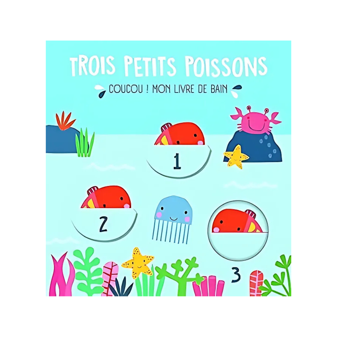 Trois petits poissons livre bain: Coucou !