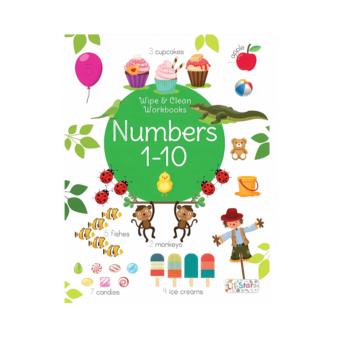 Wipe and clean: Numbers 1-10