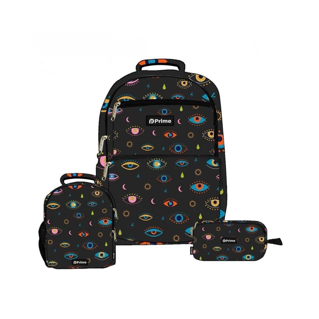 Colorful Eyes - Bag, Lunchbag & Pencil Case