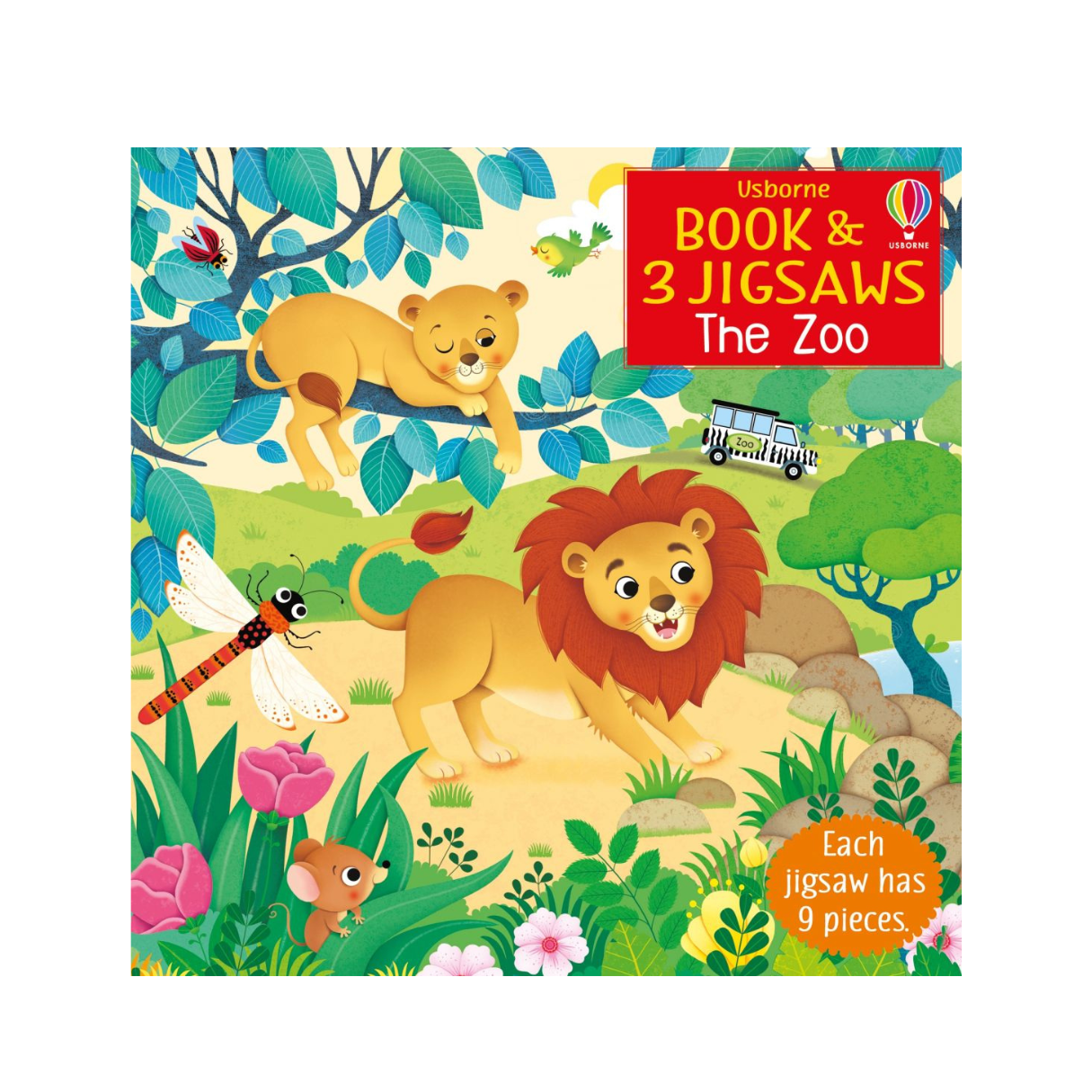 Usborne Book and 3 Jigsaws: The Zoo