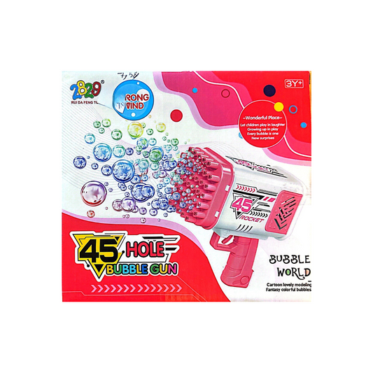 Pink 45 Hole Bubble Gun